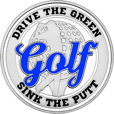 Royal Blue "Golf" with White Outer Circular Borders